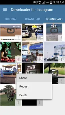 Video Downloader for Instagram android App screenshot 1